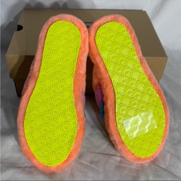 Ugg Australia Fluff Yeah Rainbow Pride Slides New With Box Womans - Picture 5 of 6